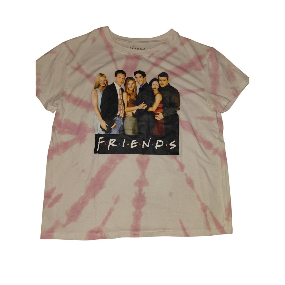 Friends The Television Series Pink Tie Dye Graphic T-Shirt Womens Medium